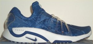 Nike Air Trainer Escape slip-on in blue with blueprint printing