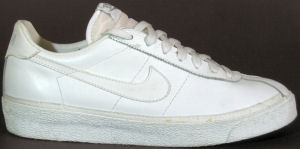 Nike Bruin in white leather with white SWOOSH