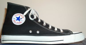 Black high-top Converse "Chuck Taylor" All Star basketball shoe (SKU 1-9160)