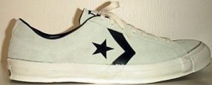 Converse 'star and chevron' suede sneaker in natural and black