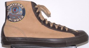 Converse "Chuck Taylor" Leather Premium Vintage 1908 high-top sneakers in tan/chocolate