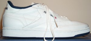 Reebok Club C tennis sneaker - white with blue trim
