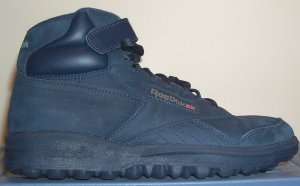 Reebok Ex-O-Fit navy blue nubuck high-top fitness shoe for guys (lug sole)