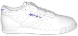 Reebok Ex-O-Fit white leather low-top fitness shoe for guys