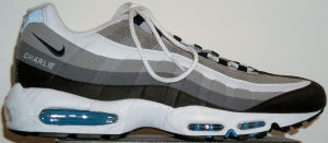 Nike Air Max 95 iD running shoe in shades of gray