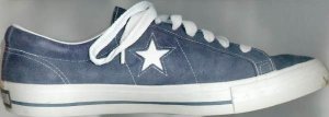 Converse One Star sneaker in dark blue with white star