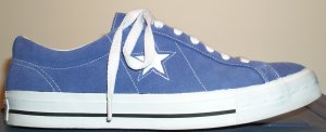 Converse One Star sneaker in Iris Blue with white star
