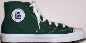 PRO-Keds "Royal Canvas" high-top basketball shoe in Bottle Green