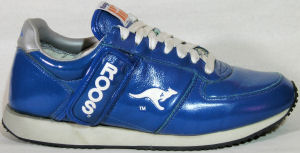 KangaROOS "Combat Jogger" in blue patent leather and silver trim