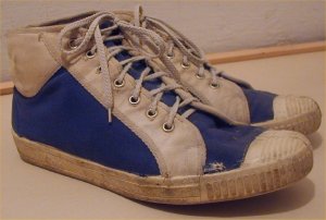 Tisza brand blue high-top sneaker from Hungary