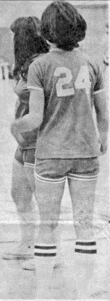 Baby Boomer gals ready for hot hoop action in their white high-top Chucks!