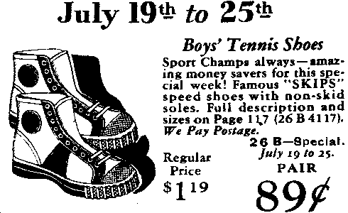 1931 Montgomery Ward "Skips Speed Shoes" 1931 Montgomery Ward "Skips Speed Shoes"