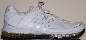 adidas a3 Cub athletic shoe (white with silver trim) adidas a3 Cub athletic shoe (white with silver trim)