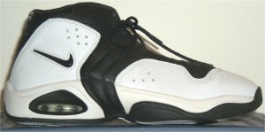 Nike Air C14 basketball shoe in white with black trim Nike Air C14 basketball shoe in white with black trim