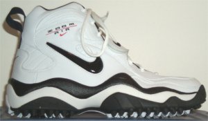 Nike Air Pro Turf Destroyer football shoe in white with black trim Nike Air Pro Turf Destroyer football shoe in white with black trim
