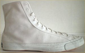 Bata Bullets high-top in white canvas