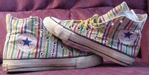 Converse "Chuck Taylor" All Star high-tops with Metallic Candy Stripes Converse "Chuck Taylor" All Star high-tops with Metallic Candy Stripes