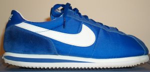 Nike Cortez nylon sneaker in blue with white SWOOSH Nike Cortez nylon sneaker in blue with white SWOOSH