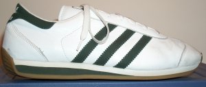 The adidas Country shoe with classic green stripes